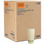 World Centric Compostable NoTree Paper Hot Cups - 20 fl oz - Beige - Paper - Hot Drink, Cafe, Restaurant, Tea, Coffee, Hot Chocolate, Cafeteria - 50/Pack - 20 / Carton WORCUSU20