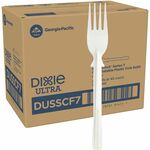 Dixie Ultra&reg; SmartStock Cutlery Set - Fork - Fork - Food - Disposable - Plastic, Crystallized Polylactic Acid (CPLA) - Natural Beige - 960 / Case DXEDUSSCF7