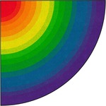 Flagship Carpets Rainbow Classroom Rug - 72" Diameter - Rainbow - Nylon FCIFE41626A