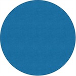 Flagship Carpets Ameristrong Solid Color Rug - Floor Rug - Traditional - 72" Diameter - Round - Blue Bird - Nylon FCIBS27BB