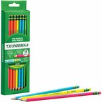 Ticonderoga Neon Pre-Sharpened No. 2 Pencils - Black, Assorted Neon Lead - #2 - Broad Point - Neon Barrel - 18 / Box DIXX13018