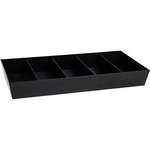Mind Reader 5-Compartment Snack Organizer - 5 Compartment(s) - Lightweight - Black - 1 Each EMSSNACKORGT