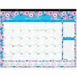 Blueline Abstract Floral Monthly Desk Pad - Monthly - 12 Month - January 2027 to December 2027 - 1 Month Single Page Layout - 17" x 22" Sheet Size - Desk Pad - Abstract Floral, Clear - Chipboard, Vinyl - 1 Each REDC194128