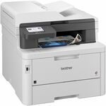 Brother MFC-L3780CDW Wired & Wireless Laser Multifunction Printer - Color - Copier/Fax/Printer/Scanner - 600 x 2400 dpi Print - Color Flatbed Scanner - 19200 dpi Optical Scan - Gigabit Ethernet - Wireless LAN - Apple AirPrint, Mopria - USB - For Plain Pap BRTMFCL3780CDW