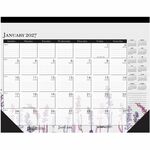House of Doolittle Recycled Wild Flowers Desk Pad Calendar - Julian Dates - Monthly - 12 Month - January 2027 to December 2027 - 18 1/2" x 13" Sheet Size - Desk, Desk Pad - Multicolor - 1 Each HOD1976
