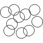 Ergodyne Arsenal 5719 Wire Cable Key Rings - Iron, Steel - Black - Durable, Corrosion Resistant, Twist Lock - 10 / Pack EGO13722