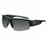 Ergodyne DAGR Anti-Scratch/Anti-Fog Safety Glasses - Recommended for: Eye, Outdoor - Fog, Impact, Ultraviolet, Sun, UVA, UVB, UVC Protection - Rubber - Smoke Lens - Matte Black Frame - Anti-fog, Anti-scratch, Impact Resistant, Durable, Half Frame, Flexibl EGO52035