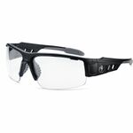Ergodyne DAGR Anti-Scratch/Anti-Fog Safety Glasses - Recommended for: Eye, Indoor - Fog, Impact, Ultraviolet, Sun, UVA, UVB, UVC Protection - Rubber - Clear Lens - Matte Black Frame - Anti-fog, Anti-scratch, Impact Resistant, Durable, Half Frame, Flexible EGO52005