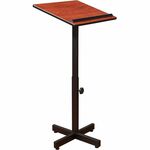 National Public Seating Oklahoma Sound Portable Presentation Lectern - Cherry Top - Black X-shaped Base - Height Adjustable - 16" Table Top Length x 20" Table Top Width x 18.20" Table Top Depth - Presentation - Assembly Required - Steel Base Material - St NPS70CH