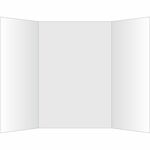 Geographics Royal Brites Tri-Fold Project Boards - 40" Board Height x 28" Board Width - White Surface - Durable, Tri-fold, Dual Sided Display - 12 / Carton GEO27136