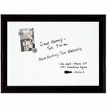 Quartet Home D&eacute;cor Magnetic Dry-Erase Board, 17" x 23" , Ebony Frame - 23" (1.9 ft) Width x 17" (1.4 ft) Height - White Painted Steel Surface - Ebony Wood Frame - Horizontal/Vertical - Magnetic - Smooth Writing, Easy to Clean - 1 Each QRT79282