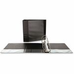 Universal Slant D-Ring View Binder, 3 Rings, 5" Capacity, 11 x 8.5, Black - 5" Binder Capacity - 950 Sheet Capacity - 3 Ring - Fastener: Ring - Pocket: 2, Inside Front & Back - Polypropylene - Black - Non-stick - 1 Each UNV20998