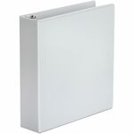 Universal Economy Round Ring View Binder, 3 Rings, 2" Capacity, 11 x 8.5, White - 2" Binder Capacity - 375 Sheet Capacity - 3 Ring - Fastener: Ring - Pocket: 2, Inside Front & Back - Polypropylene - White - Recycled - Non-stick - 1 Each UNV20982