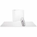 Universal Slant D-Ring View Binder, 3 Rings, 4" Capacity, 11 x 8.5, White - 4" Binder Capacity - 775 Sheet Capacity - 3 Ring - Fastener: Ring - Pocket: 2, Inside Front & Back - Polypropylene - White - Non-stick - 1 Each UNV20994