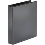 Universal Economy Round Ring View Binder, 3 Rings, 1.5" Capacity, 11 x 8.5, Black - 1 1/2" Binder Capacity - 275 Sheet Capacity - 3 Ring - Fastener: Ring - Pocket: 2, Inside Front & Back - Polypropylene - Black - Recycled - Non-stick - 1 Each UNV20971