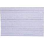 Universal Printable Index Card - 4" x 6" - Acid-free, Ruled - White - 100 / Pack UNV47230