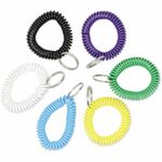 Universal Key Ring - 2.4" Height x 2.4" Width x 0.4" Depth - Plastic - Assorted, Black, Blue, Green, Purple, White, Yellow - Sturdy, Secure - 6 / Pack UNV56051