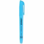 Universal Highlighter - Fluorescent Blue Ink - Blue Barrel - 12 / Dozen UNV08854