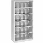 Tennsco Fixed File Shelf - 36" Width x 16.5" Depth x 72.2" Height - 6 x Shelf(ves) - Legal, Letter - Lateral - Welded, Reinforced, Durable - Light Gray - Powder Coated - Steel, Metal - Recycled - 1 Each TNNFS360LGY