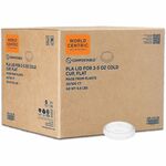 World Centric Compostable Clear Portion Cup Lids - Polylactic Acid (PLA) - Clear - 100 Lids/Pack - 20 / Carton WORCPLCS2S