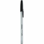 Universal Ballpoint - 1 mm Medium, Conical Pen Point - Black Ink - Oil Based - Gray Stick, Black Barrel - Office - 60 / Pack UNV15613