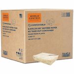 No Tree Compostable Paper Folded Containers - Food Storage, Food, Commercial - Natural - Paper, Bamboo Body - 50/Pack - 4 / Carton WORTONT2