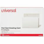 Universal Envelope - Business - A9 - 25 lb - Self Adhesive - White - Paper Stock - 100 / Box UNV36107
