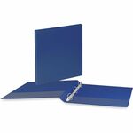 Universal Slant D-Ring View Binder, 3 Rings, 1.5" Capacity, 11 x 8.5, Navy Blue - 1 1/2" Binder Capacity - Letter - 8 1/2" x 11" Sheet Size - 350 Sheet Capacity - 3 Ring - Fastener: Ring - Pocket: 2, Inside Front & Back - Polypropylene - Navy Blue - 1 Eac UNV20718