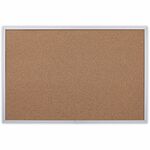 Universal Bulletin Board - 24" Board Height x 36" Board Width x 1.20" Board Depth - Tan Natural Cork Surface - Self-healing, Resilient, Durable - Satin Aluminum Frame - 1 Each UNV43613