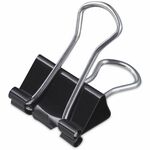 Universal Binder Clips with Storage Tub, Small, Black/Silver, 40/Pack - Small - 0.7" Width - 0.38" Size Capacity - Black, Silver - Metal, Steel Wire - 40 / Pack UNV11140