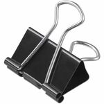 Universal Binder Clips with Storage Tub, Mini, Black/Silver, 60/Pack - Mini - 0.6" Width - 0.25" Size Capacity - Black, Silver - Metal, Steel Wire - 60 / Pack UNV11060