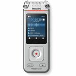 Philips Voice Tracer DVT4110 Digital Voice Recorder - [Built-in] Microphone, Speaker, Battery - Omni-directional Microphone - 8 GB Flash Memory - microSD Supported - MP3, WAV, WMA - Stereo - 2147 Hour Recording - USB - Headphone - Microphone - Portable PSPDVT4115