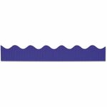 Bordette Decorative Border - Pre-scalloped Shape - Sturdy, Corrugated, Fade Resistant, Recyclable - 2.25" Width x 600" Length - Royal Blue - 1 Roll PAC37206