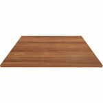Lorell Hospitality/Conference Tabletop - Square - 42" Width x 1" Thickness x 42" Length - Band Edge - Walnut Table Top - For Reception Area, Conference Table, Breakroom, Lobby, Meeting, Office - 1 Each LLR69962