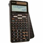 SHARP&reg; EL-W516TB-SL Scientific Calculator - 640 Functions - LCD Display, Independent Memory, Hard Case, Dual Power - 4 Line(s) - 16 Digits - LCD - 96 x 32 - Solar, Battery Powered - 6.4" Height x 3.1" Width x 0.6" Depth - Black, Silver - 1 Each SHRELW516TBSL