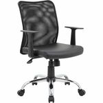 Boss Budget Mesh Task Chair - Mesh Back Material - Black - Armrest - 1 Each BOP6116CCS