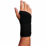 Ergodyne ProFlex 4005 Wrist Brace Support - Black - Nylon, Polyester, Spandex, Plastic - 1 EGO70144
