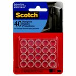 Scotch Floor Saver - Round - Transparent - Rubber - 40/Pack MMMSP951NA