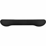 Compucessory Fabric-covered Gel Wrist Rest - 0.80" Height x 18.50" Width x 2.80" Depth - Black - Polyurethane Gel - Anti-slip - 1 Each CCS23728