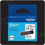 P-touch BTAG-335 White on Black Label Tape - x 15/32" Width x 13 1/8 ft Length - Removable Adhesive - White on Black - Plastic - Water Resistant - 1 Each BRTBTAG335
