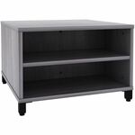 Lorell Reception Table - Height Adjustable - 24" Table Top Width x 24" Table Top Depth - 20" Height - Reception, Storage - Weathered Charcoal, Laminated - Metal - 1 Each LLR69203