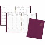 At-A-Glance Contemporary Weekly/Monthly Planner - Weekly, Monthly - 12 Month - January 2026 to December 2026 - 8:00 AM to 5:30 PM - Half-hourly - Monday - Friday - 8 1/4" x 11" Sheet Size - Twin Wire - Purple - Paper - Crushed Cherry Faux Leather Cover -  AAG70940X14