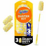 Swiffer Unscented Duster Kit - Fiber Bristle - 36" Handle Length - Yellow - 4 / Carton PGC89114