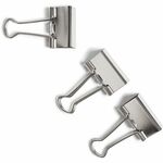 U Brands Binder Clip - Medium - 145 Sheet Capacity - for Office, Project, Home, Classroom - Non-magnetic - Silver - Steel - 72 / Pack UBR3604U0624