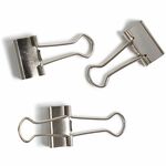 U Brands Binder Clip - Small - 75 Sheet Capacity - for Office, Home, Classroom, Project - Acid-free, Non-magnetic, Non-toxic - Silver - Steel - 72 / Pack UBR3602U0624
