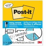 3M Easy Erase Permanent Marker Whiteboard Sheets - White Sheet Color - Stain Proof - 2/Pack - 1 Each MMMEESH2PKSIOC