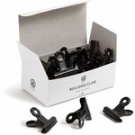U Brands Bulldog Clip - 1.3" Width - 100 Sheet Capacity - for Office, Paper, Home, School, Photo, Project, Classroom, Document, Notes, Assignment - Acid-free, Durable, Reusable, Non-slip Grip, Non-magnetic, Non-toxic - Black - Metal, Steel - 20 / Pack UBR3610U0624