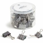 U Brands Binder Clip - Medium - 1" Width - 145 Sheet Capacity - for Paperwork, Paper, Office, Home, School, Document, Notes, File, Assignment - Acid-free, Non-magnetic, Durable, Non-slip Grip - Assorted, Silver, White, Black - Steel, Metal - 36 / Pack UBR3607U0624
