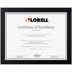Lorell Certificate Frame - 8.50" x 11" Frame Size - Desktop, Wall Mountable - Vertical, Horizontal - Black - 1 Each LLR49418