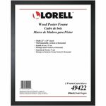 Lorell Solid Wood Poster Frame - 22" x 28" Frame Size - Vertical, Horizontal - Mountable - Solid Wood, Wood - Black - 1 Each LLR49422